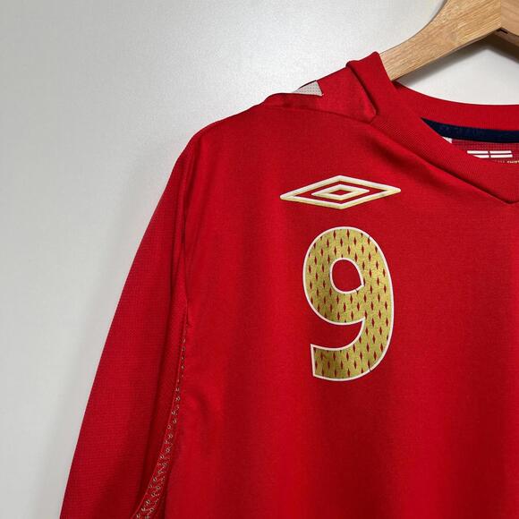 Vintage 2006 England National Team Home Red Umbro Jersey Size XL #9 Rooney - Picture 7 of 15